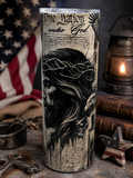 20-ounce stainless steel tumbler with "One Nation under God" portrait and patriotic stars