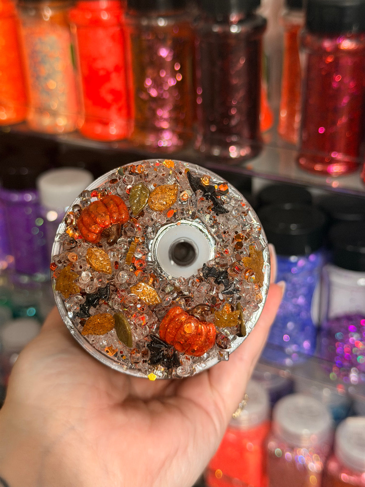 Cowboy Ghosts & Pumpkins 16 oz Halloween Snow Globe Tumbler
