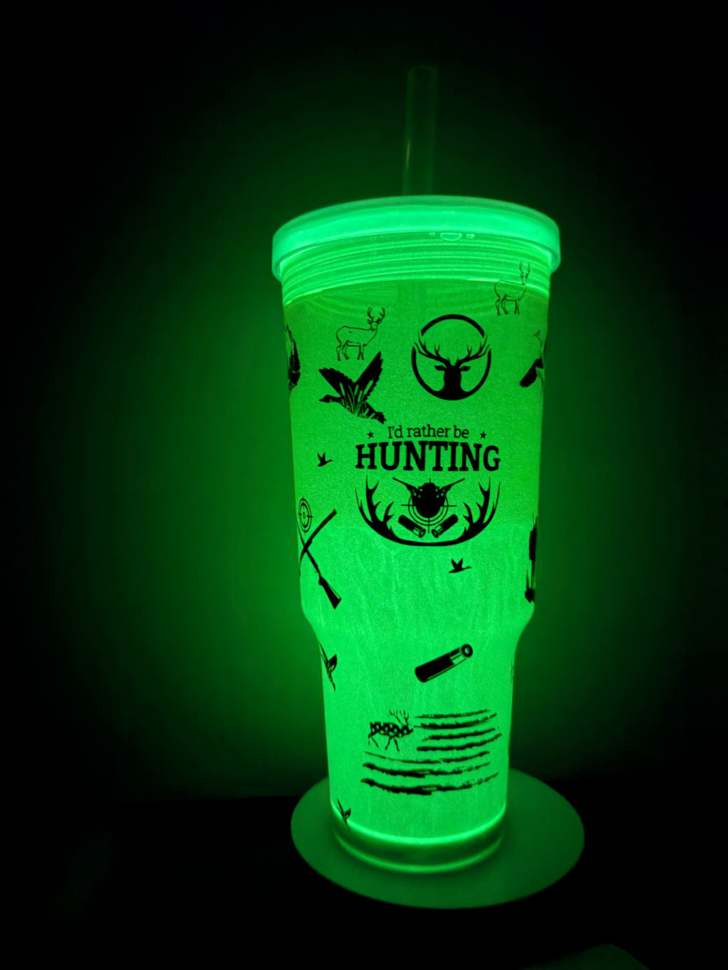 I’d Rather Be Hunting 30 oz Glow-in-the-Dark Lava Tumbler