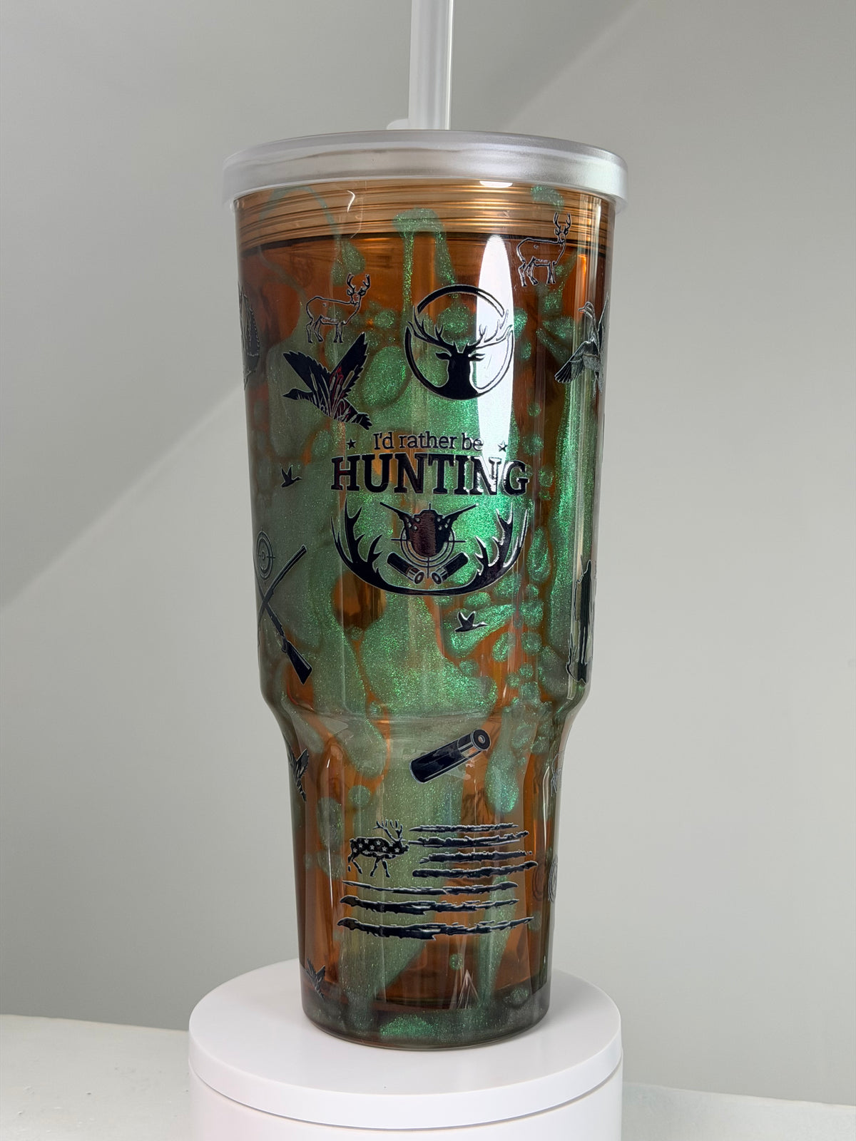 I’d Rather Be Hunting 30 oz Glow-in-the-Dark Lava Tumbler